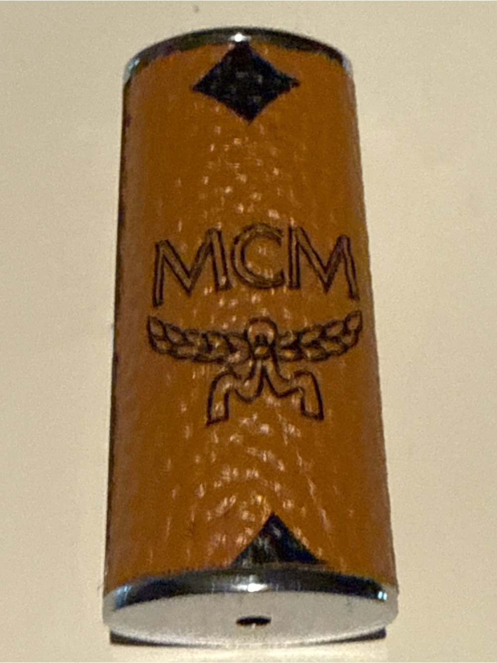 MCM Cognac Leather Bic Lighter Case Full Size